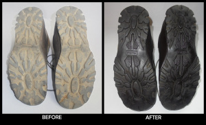 cleaning leather shoes of sentimental value 