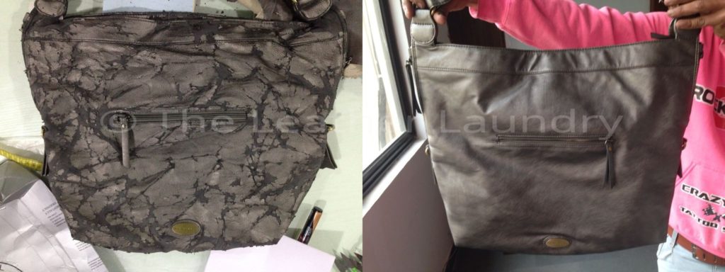 The edges of this large bag had torn, which we then repaired to
