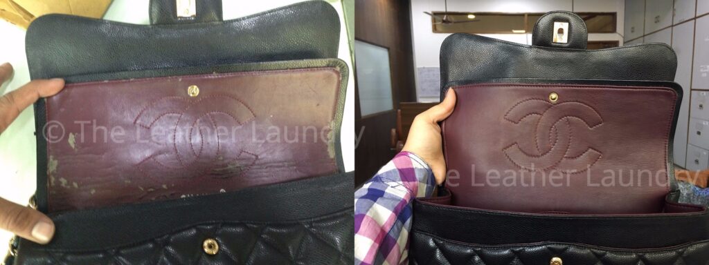 How to repair the torn piping of a leather handbag!