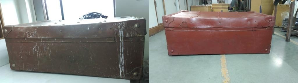 leather trunk painting 