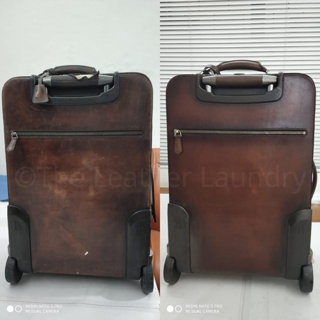 luggage bag polishing 