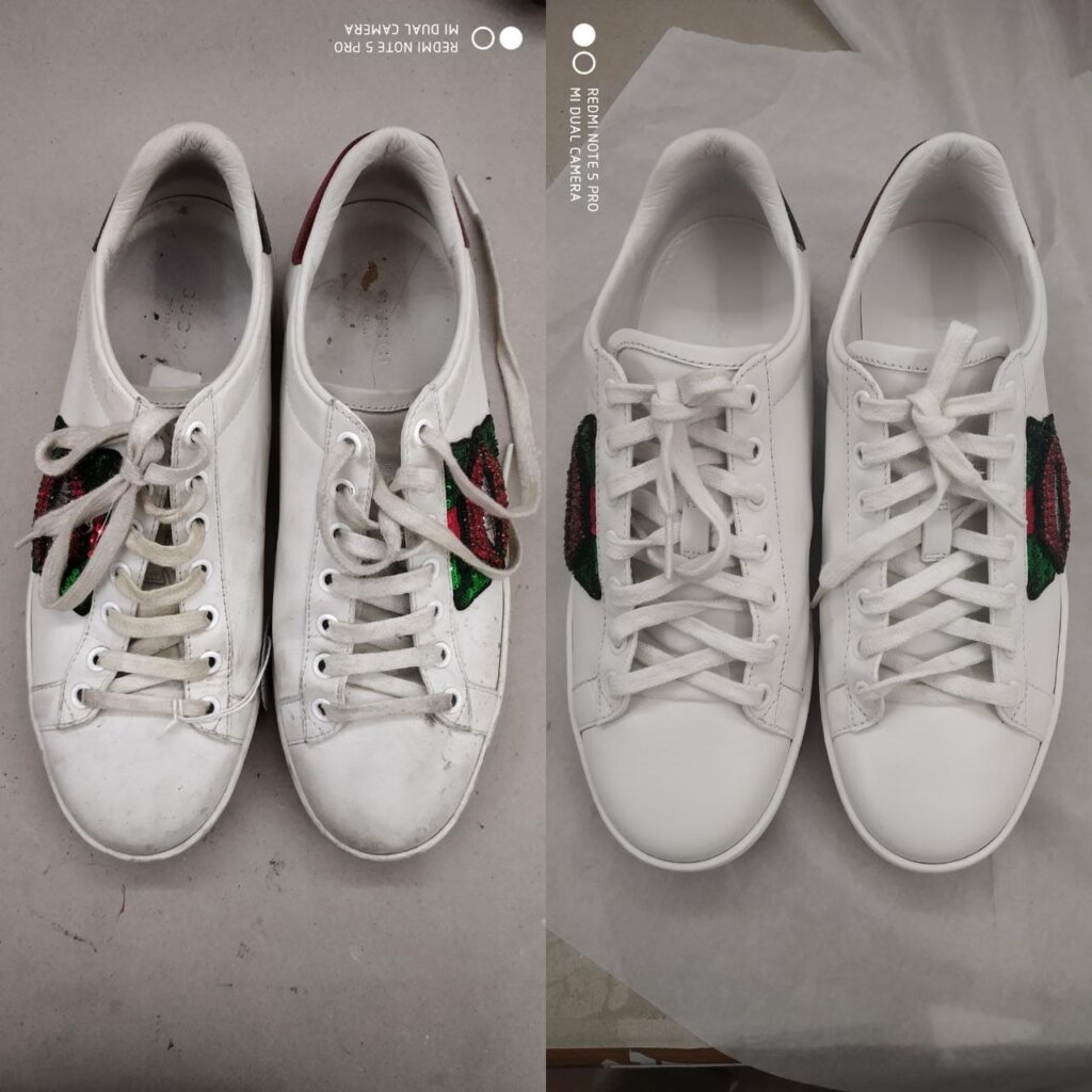 how to clean white shoes 