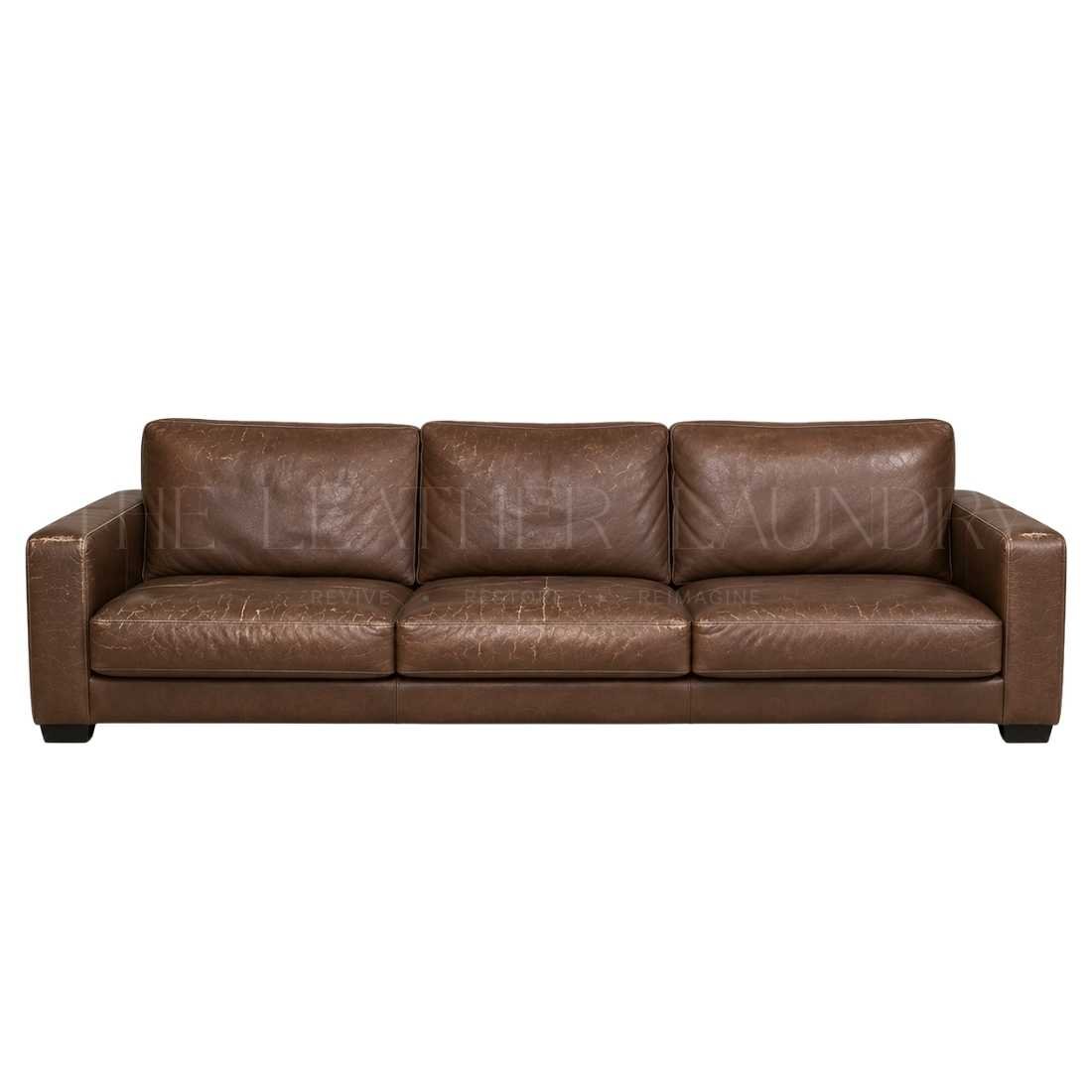 Before — Sofa — Scratched Leather