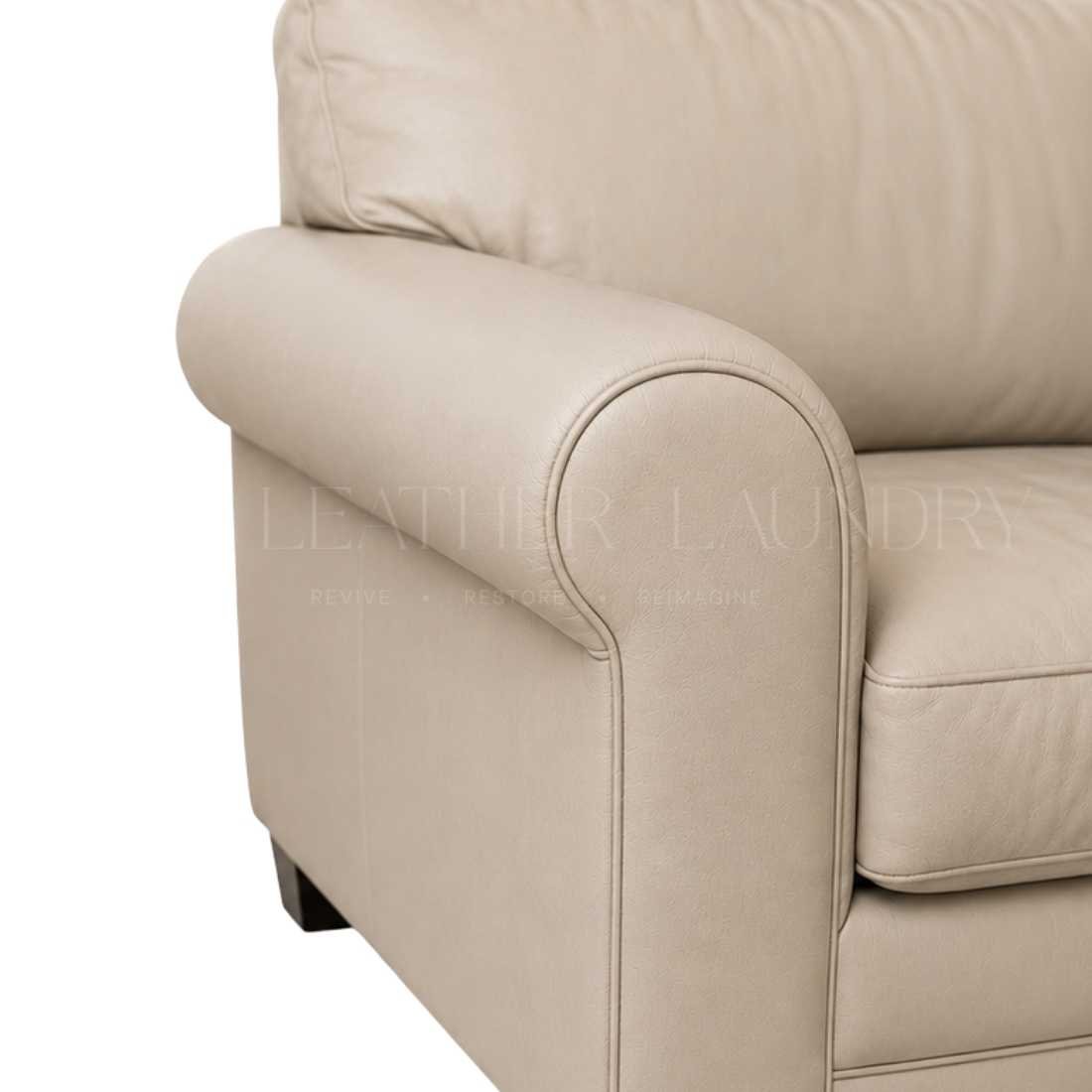 After — Sofa Stain & Crack Removal