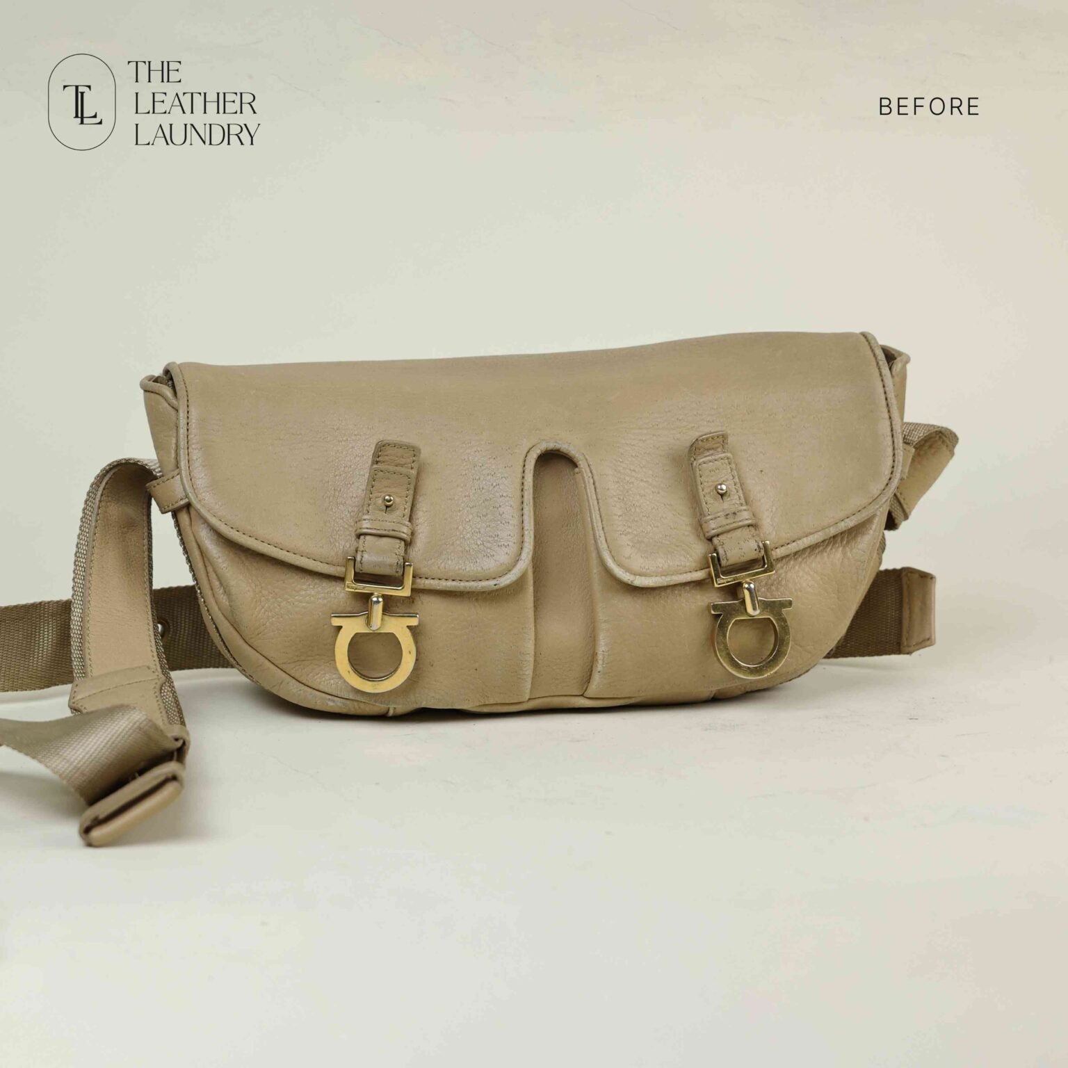 Ferragamo Bag before restoration in Mumbai