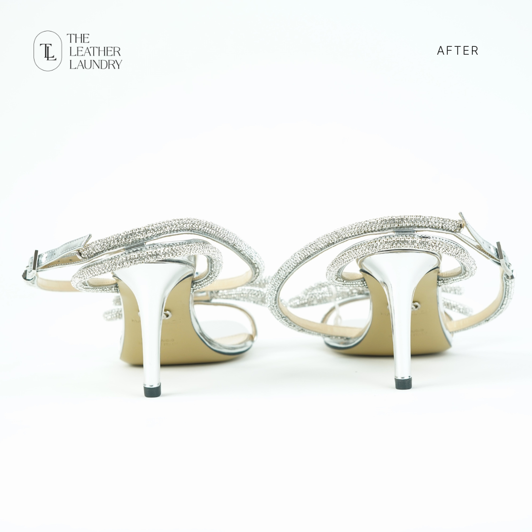Rene Caovilla Cleo Sandals after restoration in Mumbai