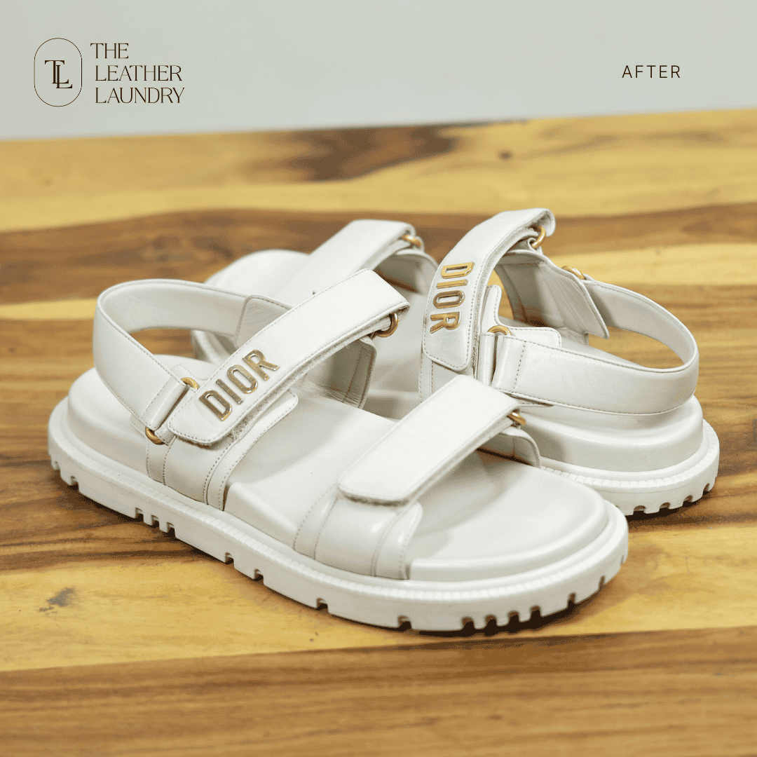 Dior Slipper after restoration in Mumbai