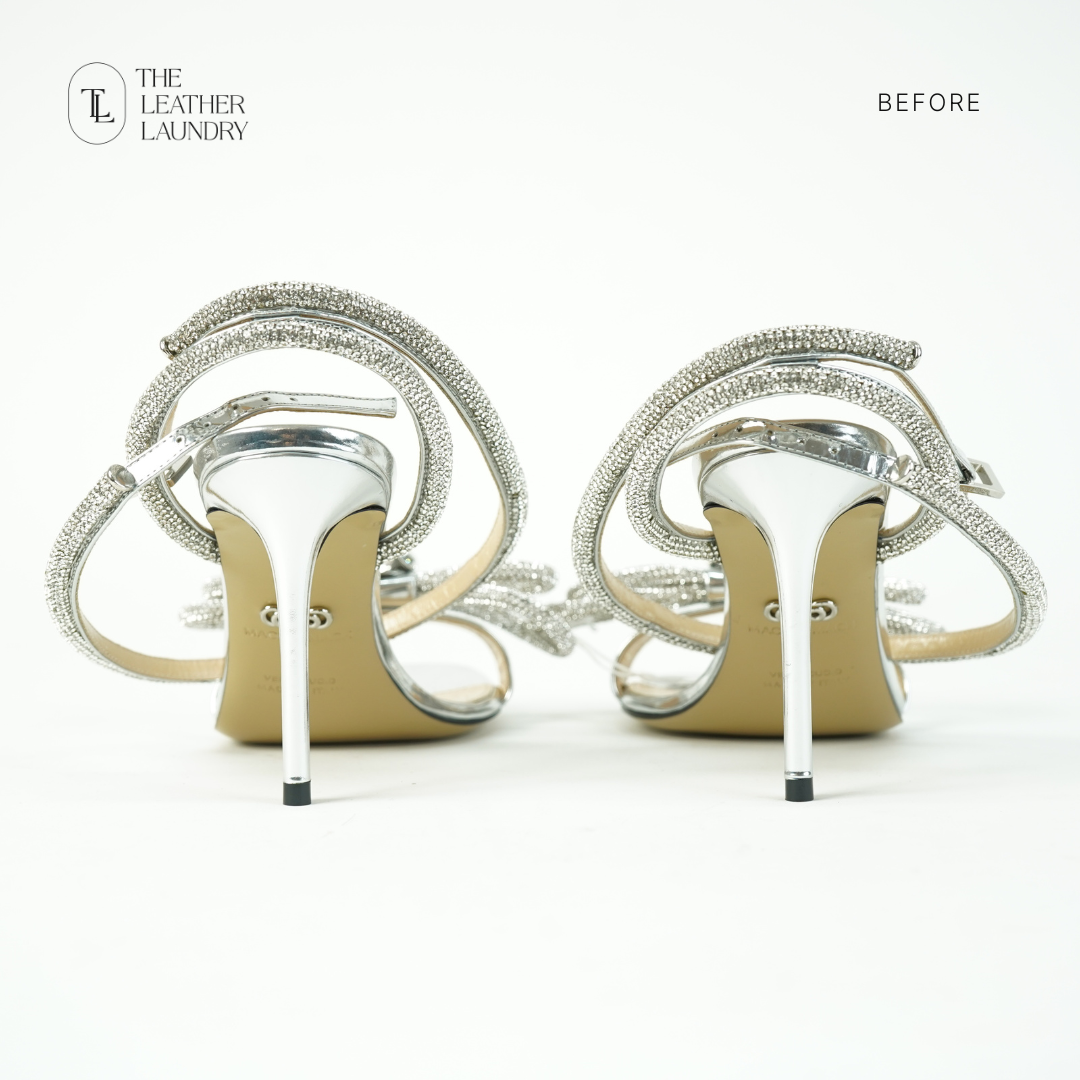 Rene Caovilla Cleo Sandals before restoration in Mumbai