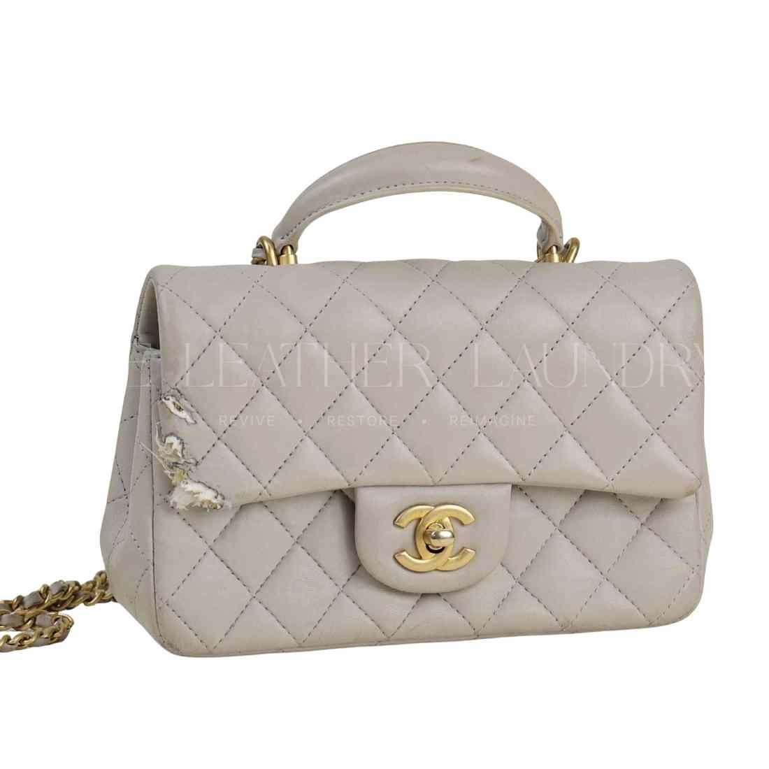 Before LV Bag Torn Corner