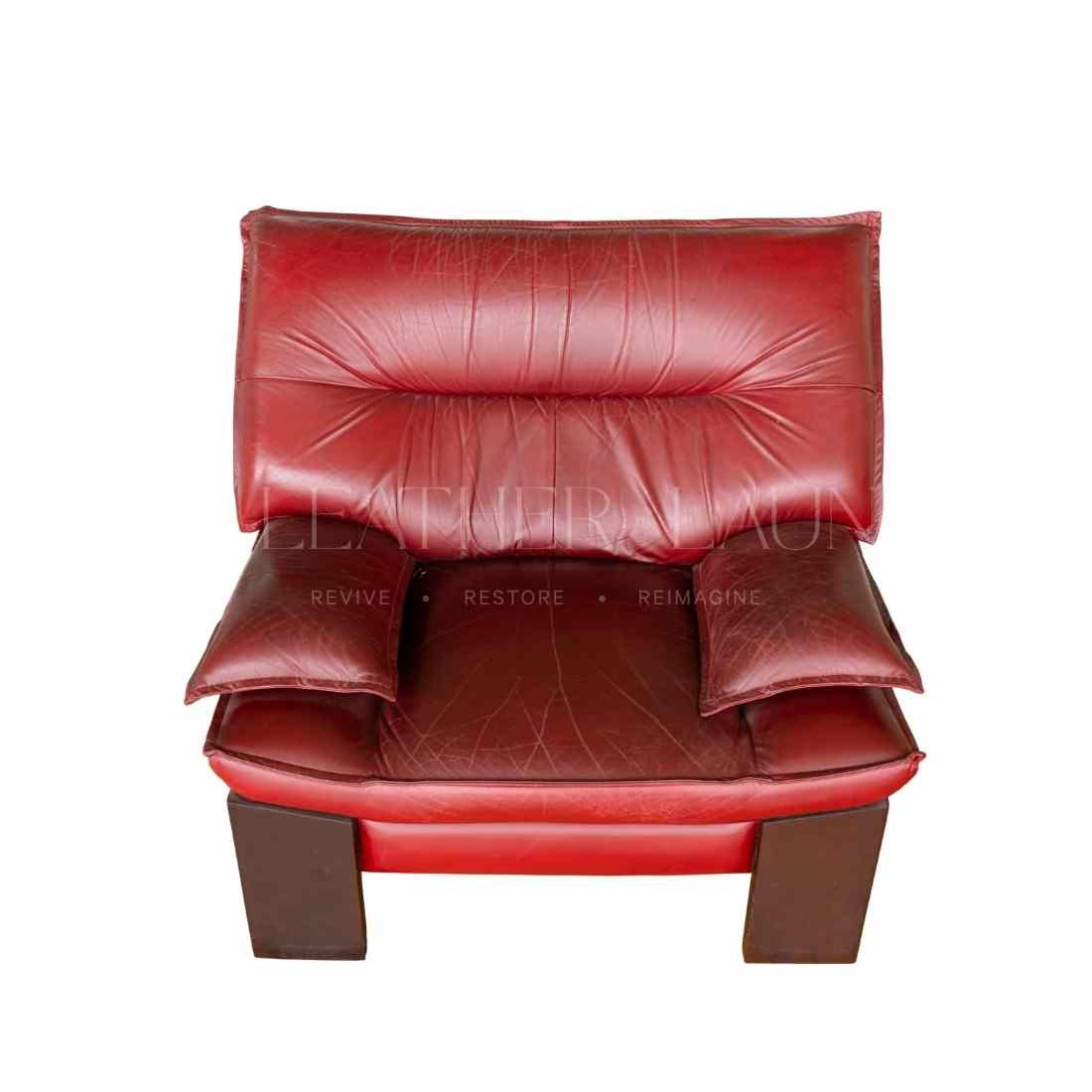 Before Sofa Scratched Leather